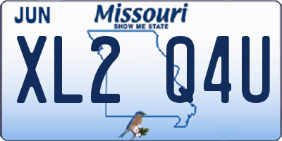 MO license plate XL2Q4U