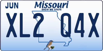 MO license plate XL2Q4X