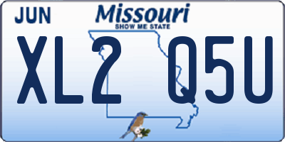 MO license plate XL2Q5U