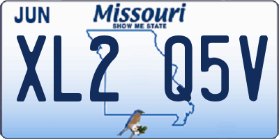 MO license plate XL2Q5V
