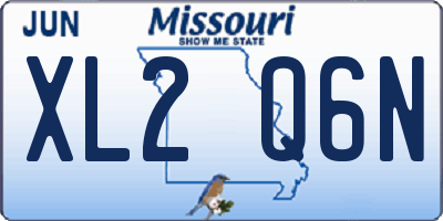 MO license plate XL2Q6N