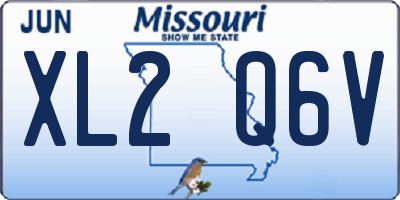 MO license plate XL2Q6V