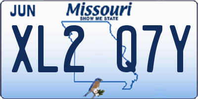 MO license plate XL2Q7Y