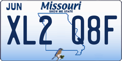 MO license plate XL2Q8F