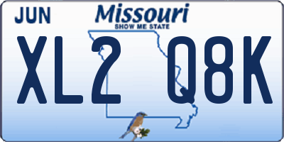 MO license plate XL2Q8K