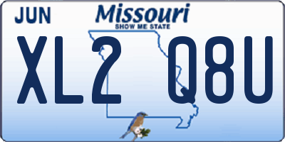 MO license plate XL2Q8U