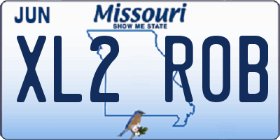 MO license plate XL2R0B