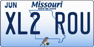 MO license plate XL2R0U