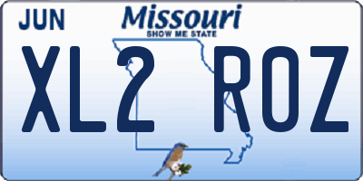 MO license plate XL2R0Z