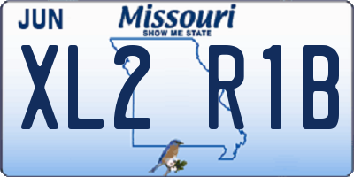MO license plate XL2R1B