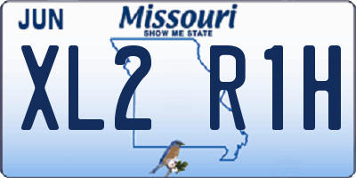 MO license plate XL2R1H