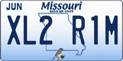 MO license plate XL2R1M