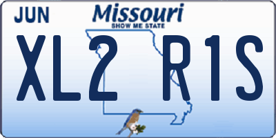 MO license plate XL2R1S