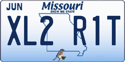 MO license plate XL2R1T