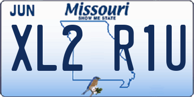 MO license plate XL2R1U