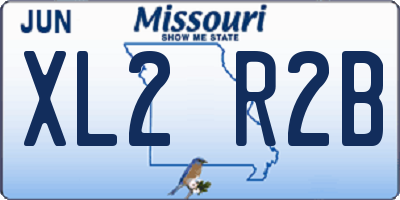 MO license plate XL2R2B