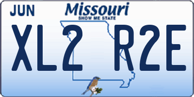 MO license plate XL2R2E