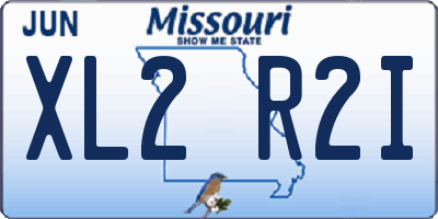 MO license plate XL2R2I