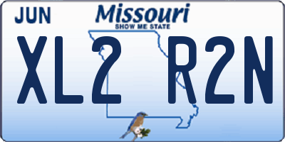 MO license plate XL2R2N