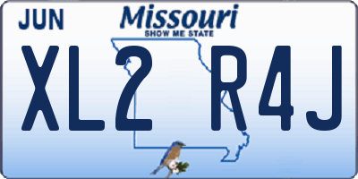 MO license plate XL2R4J