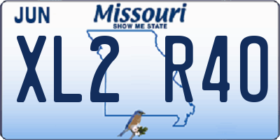MO license plate XL2R4O