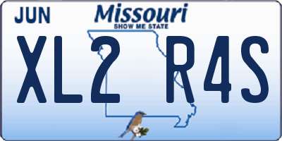 MO license plate XL2R4S