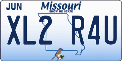 MO license plate XL2R4U