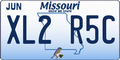 MO license plate XL2R5C