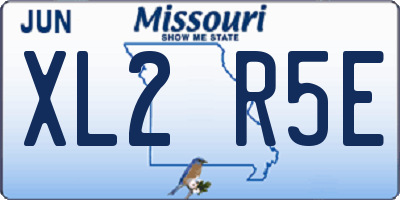 MO license plate XL2R5E