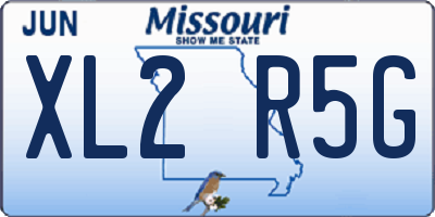 MO license plate XL2R5G