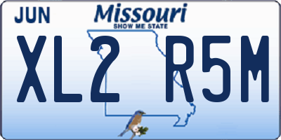 MO license plate XL2R5M