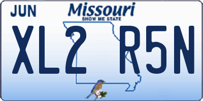 MO license plate XL2R5N