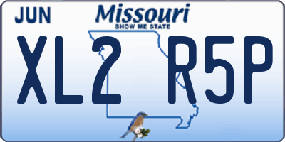 MO license plate XL2R5P