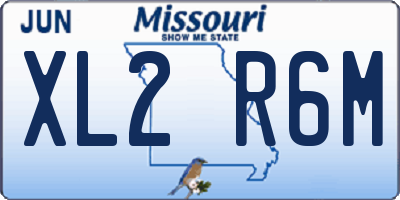 MO license plate XL2R6M