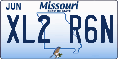 MO license plate XL2R6N