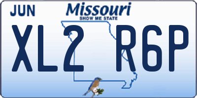 MO license plate XL2R6P