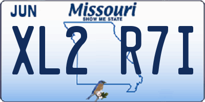 MO license plate XL2R7I