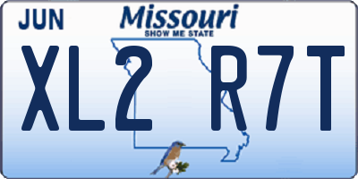 MO license plate XL2R7T