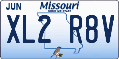 MO license plate XL2R8V