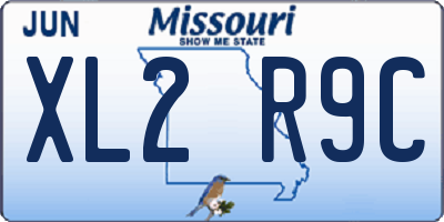 MO license plate XL2R9C