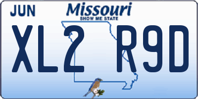 MO license plate XL2R9D