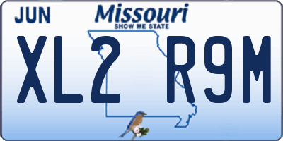 MO license plate XL2R9M
