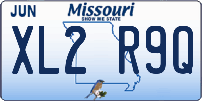 MO license plate XL2R9Q