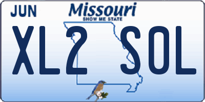 MO license plate XL2S0L