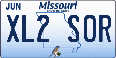 MO license plate XL2S0R