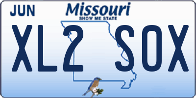 MO license plate XL2S0X