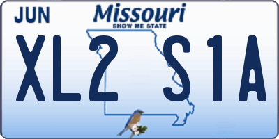 MO license plate XL2S1A