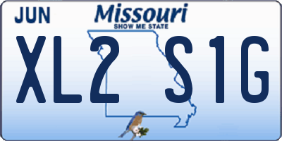 MO license plate XL2S1G