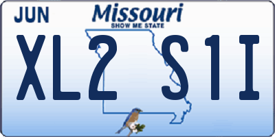 MO license plate XL2S1I