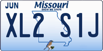 MO license plate XL2S1J